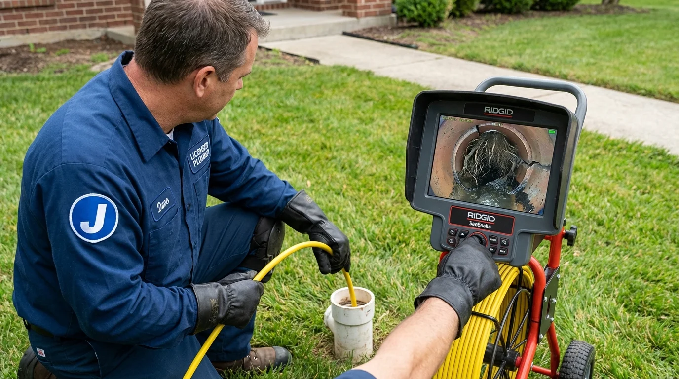 Sewer camera inspection being performed by Johns Plumbing LLC in Chanhassen